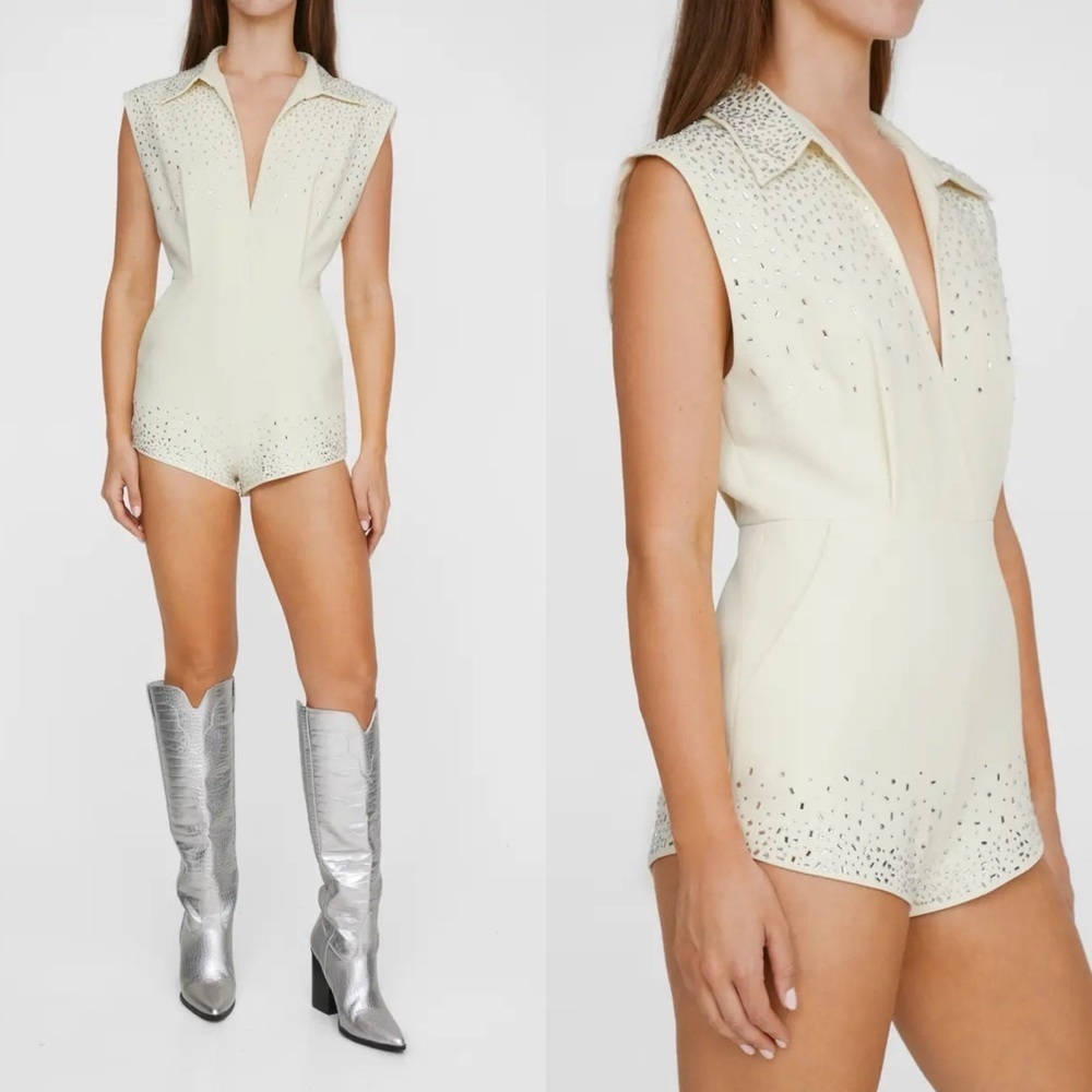 NASTY GAL Hotfix Festival Diamante Romper 2